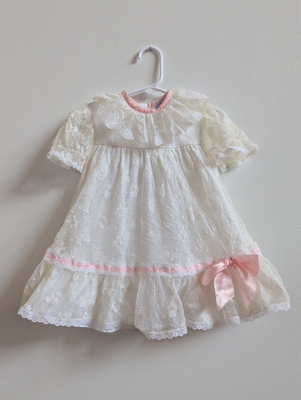 Vtg Sweet Liberty Lace Dress 2T Girly Dainty